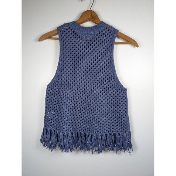 Urban Outfitters ecote Crochet Sweater Top Small Cottagecore Boho Indie Festival - Picture 5 of 5